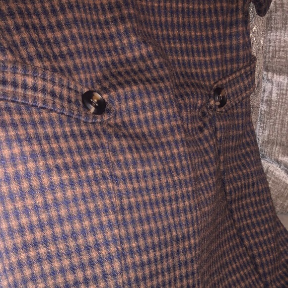 Zara dress, size 10 cm 140, cotton material, color: Brown, Black and green lines - Picture 3 of 6